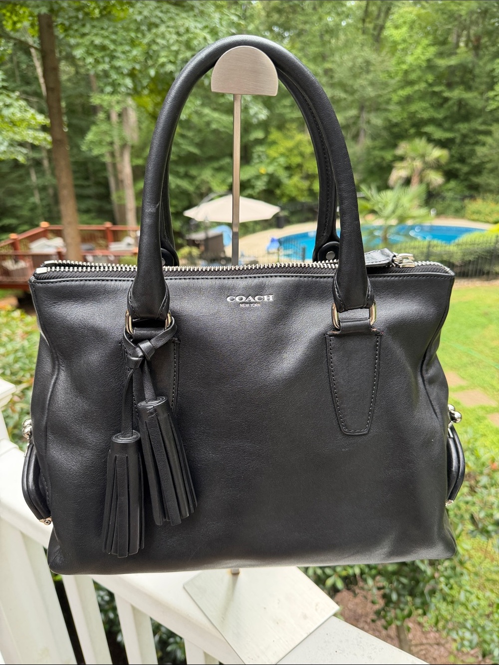 Coach Legacy Archival Top Zip Satchel / Double Kisslock Bag - Picture 15 of 17